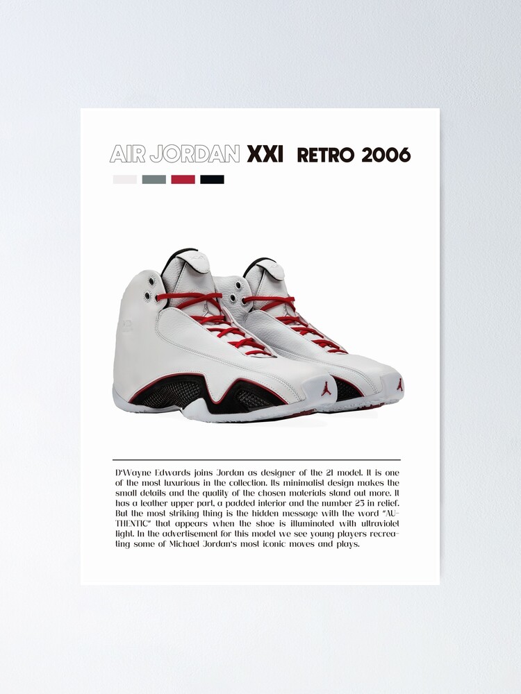 Air Jordan XXI Retro 2006 poster Poster by paulrommer Redbubble