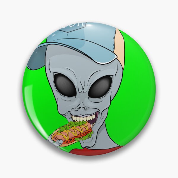 Item preview,  An alien eating a hot dog. designed and sold by Prof209.