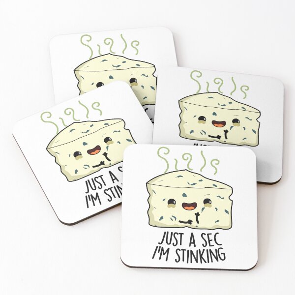 Item preview, Just A Sec I'm Stinking Funny Cheese Pun  designed and sold by punnybone.