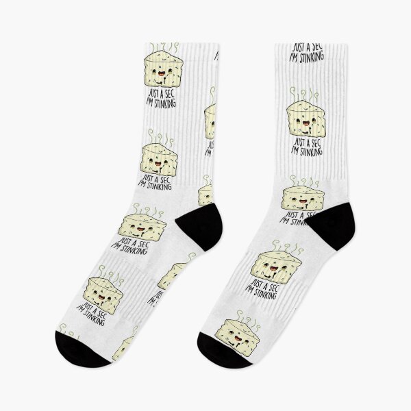 Item preview, Just A Sec I'm Stinking Funny Cheese Pun  designed and sold by punnybone.