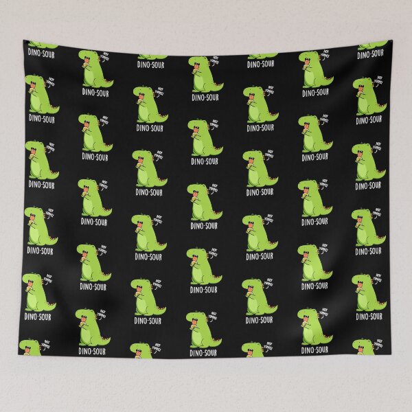 Item preview, Dino-sour Funny Dinosaur Pun (Dark BG) designed and sold by punnybone.