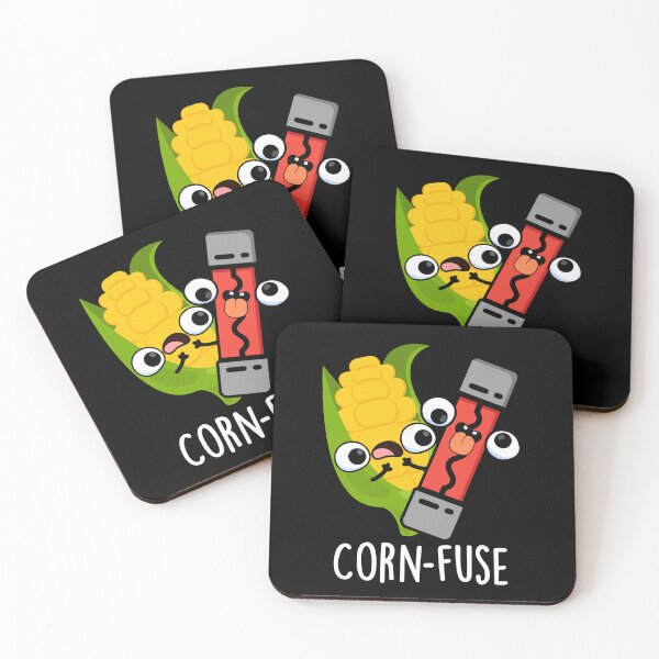 Item preview, Corn-fuse Funny Confused Pun (Dark BG) designed and sold by punnybone.