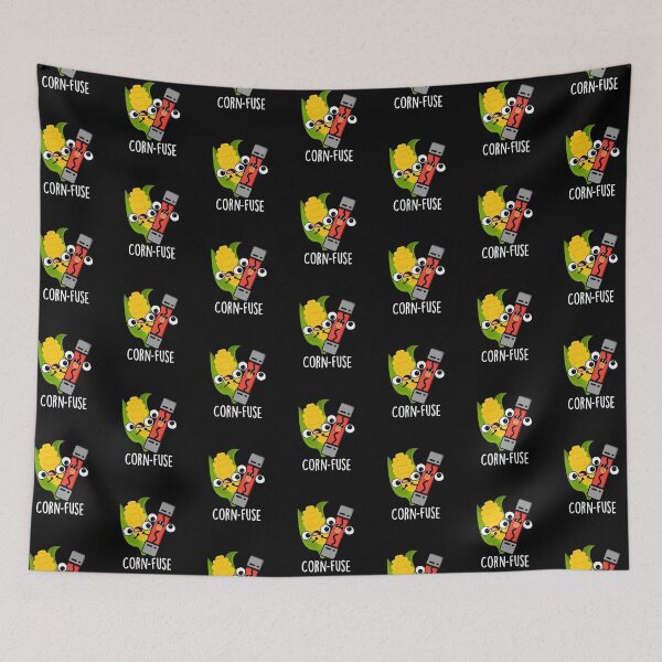 Item preview, Corn-fuse Funny Confused Pun (Dark BG) designed and sold by punnybone.