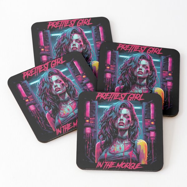 Item preview, Prettiest girl in the morgue - synthwave cyberpunk designed and sold by GlitchGrotesque.