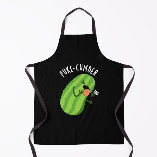 Item preview, Puke-cumber Funny Cucumber Pun (Dark BG) designed and sold by punnybone.
