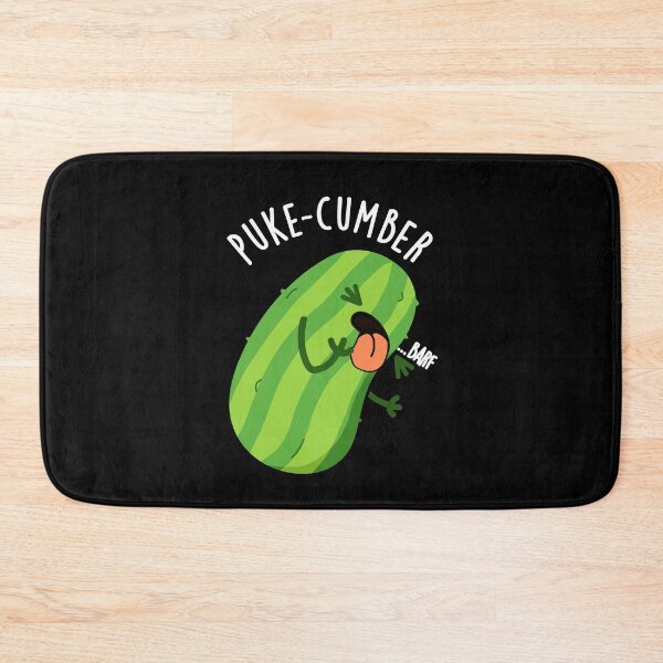 Item preview, Puke-cumber Funny Cucumber Pun (Dark BG) designed and sold by punnybone.
