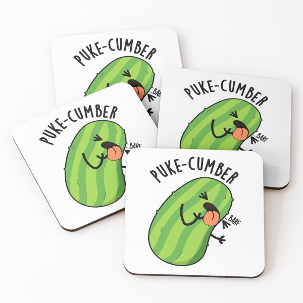 Item preview, Puke-cumber Funny Cucumber Pun  designed and sold by punnybone.