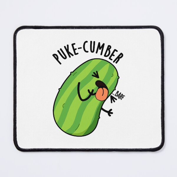 Item preview, Puke-cumber Funny Cucumber Pun  designed and sold by punnybone.