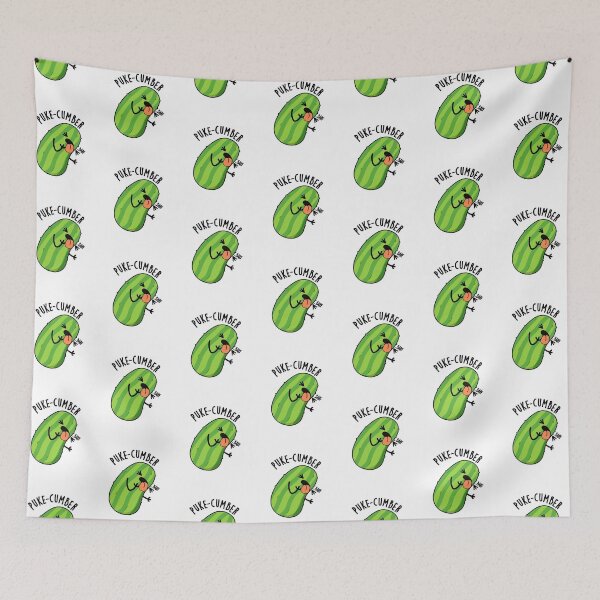 Item preview, Puke-cumber Funny Cucumber Pun  designed and sold by punnybone.