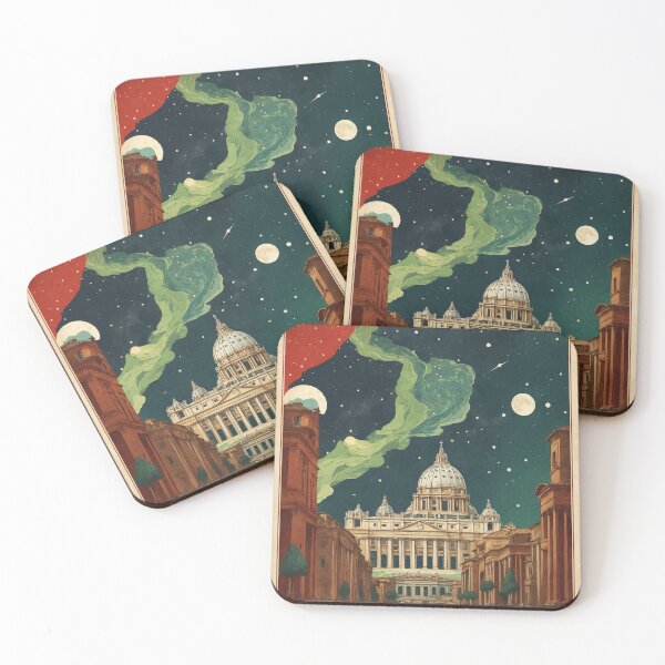 Item preview, Vatican City Italy Starry Night Vintage Poster Tourism  designed and sold by TravelersGems.