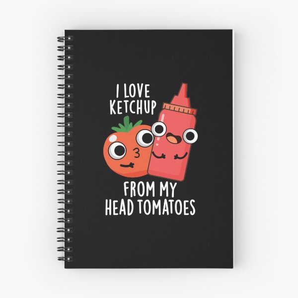 Item preview, I Love Ketchup From My Head Tomatoes Funny Food Pun (Dark BG) designed and sold by punnybone.
