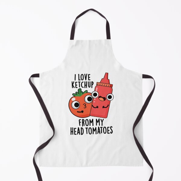 Item preview, I Love Ketchup From My Head Tomatoes Funny Food Pun designed and sold by punnybone.