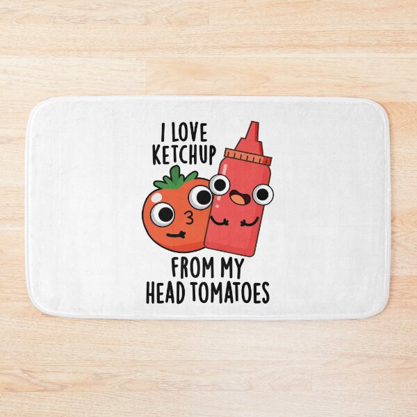 Item preview, I Love Ketchup From My Head Tomatoes Funny Food Pun  designed and sold by punnybone.