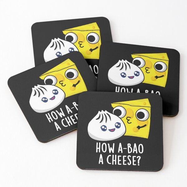 Item preview, How A-bao A Cheese Funny Food Pun (Dark BG) designed and sold by punnybone.