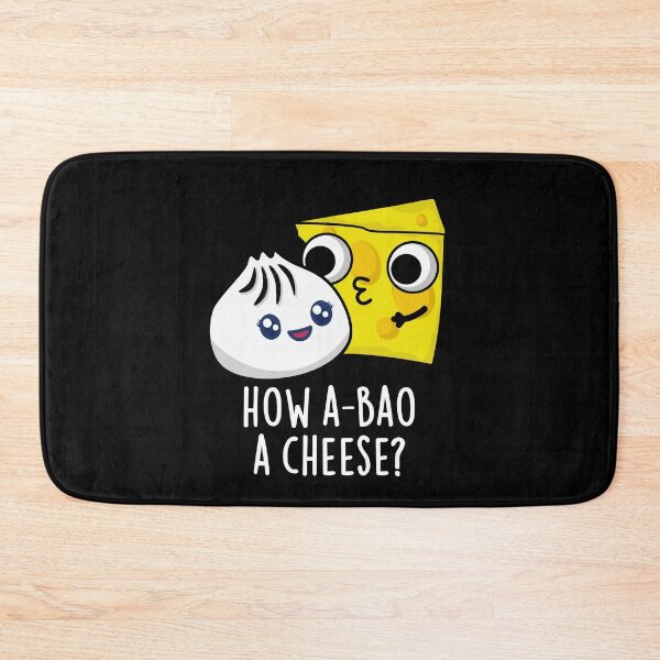 Item preview, How A-bao A Cheese Funny Food Pun (Dark BG) designed and sold by punnybone.