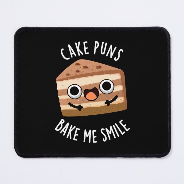 Item preview, Cake Puns Bake Me Smile Funny Food Pun (Dark BG) designed and sold by punnybone.
