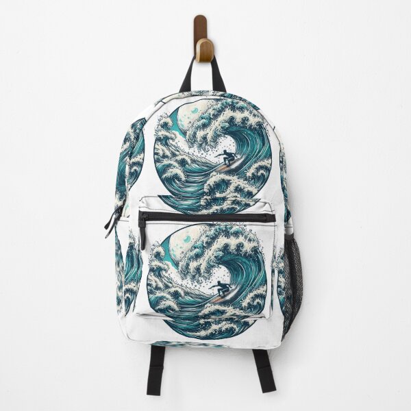 Item preview, "a robust sketch of riding the waves in a high and rugged sea, with waves spouting foam, embodying the coolness of the moment." designed and sold by PaintMeWorld.