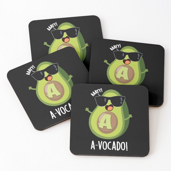 Item preview, A-vocado Funny Avocado Pun (Dark BG) designed and sold by punnybone.
