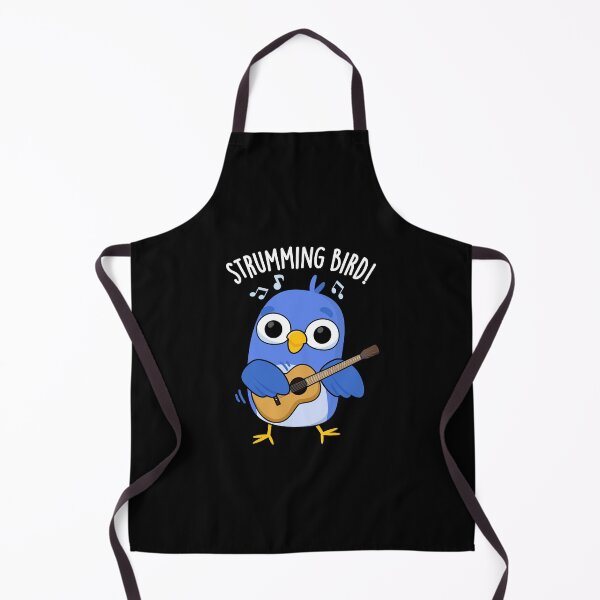 Item preview, Strumming Bird Funny Animal Pun (Dark BG) designed and sold by punnybone.