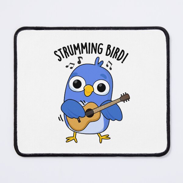 Item preview, Strumming Bird Funny Animal Pun designed and sold by punnybone.