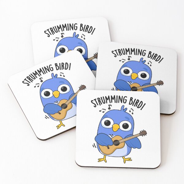 Item preview, Strumming Bird Funny Animal Pun  designed and sold by punnybone.