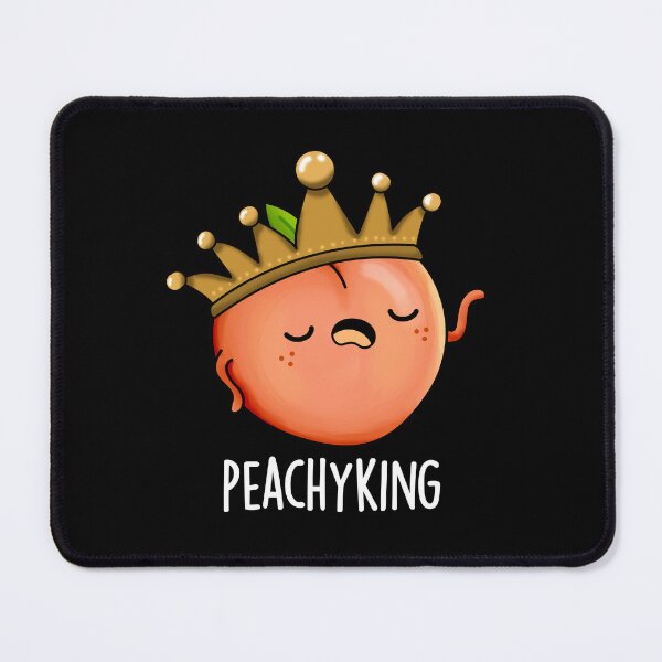 Item preview, Peachy King Funny Peach Pun (Dark BG) designed and sold by punnybone.