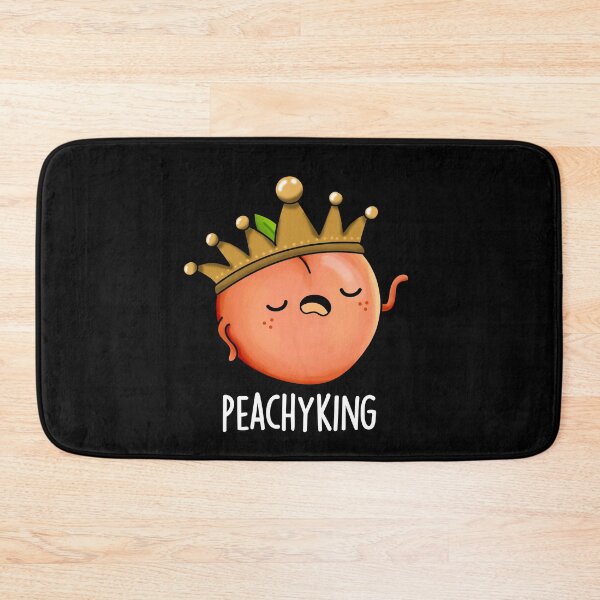 Item preview, Peachy King Funny Peach Pun (Dark BG) designed and sold by punnybone.