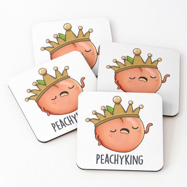 Item preview, Peachy King Funny Peach Pun  designed and sold by punnybone.
