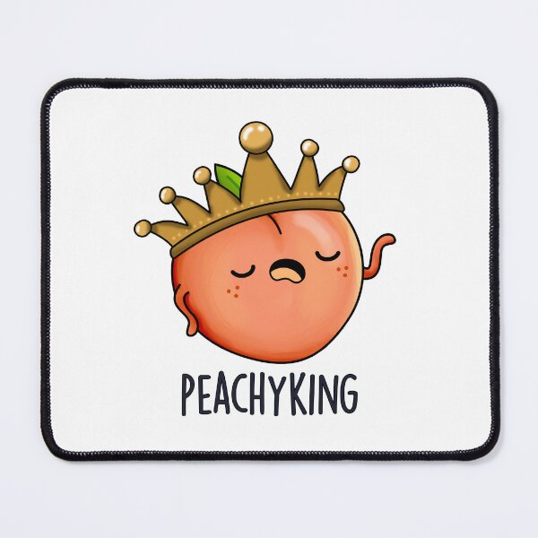 Item preview, Peachy King Funny Peach Pun designed and sold by punnybone.