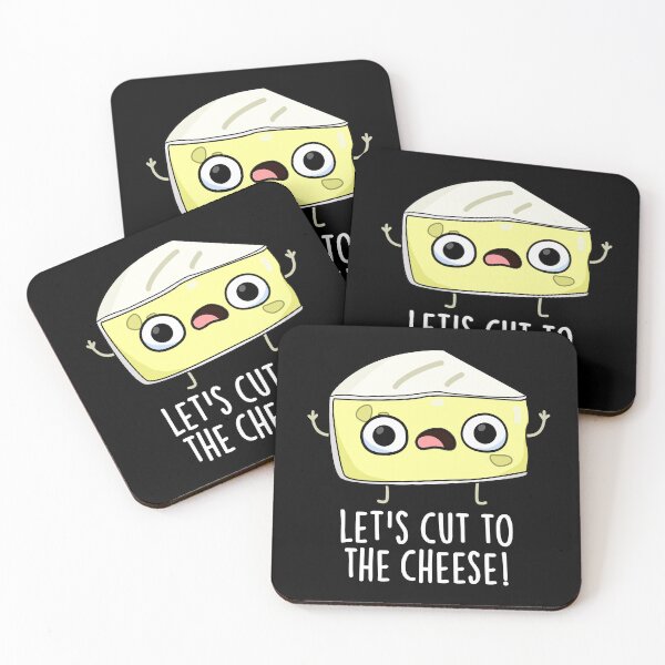 Item preview, Let's Cut To The Cheese Funny Food Pun (Dark BG) designed and sold by punnybone.