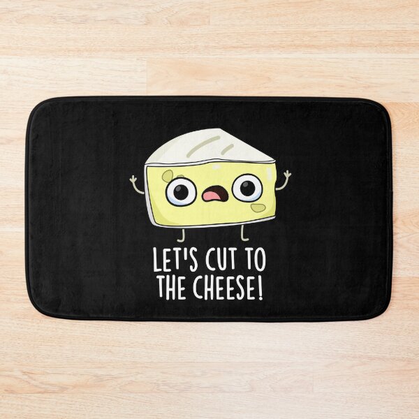 Item preview, Let's Cut To The Cheese Funny Food Pun (Dark BG) designed and sold by punnybone.
