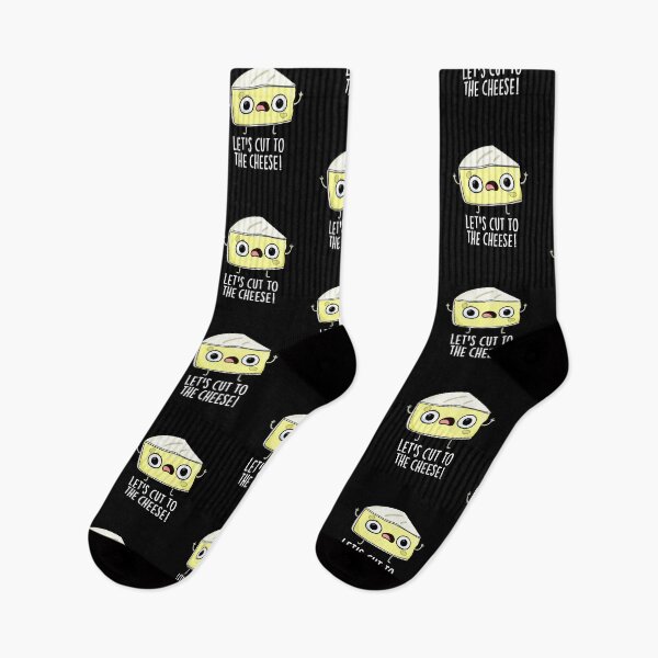 Item preview, Let's Cut To The Cheese Funny Food Pun (Dark BG) designed and sold by punnybone.