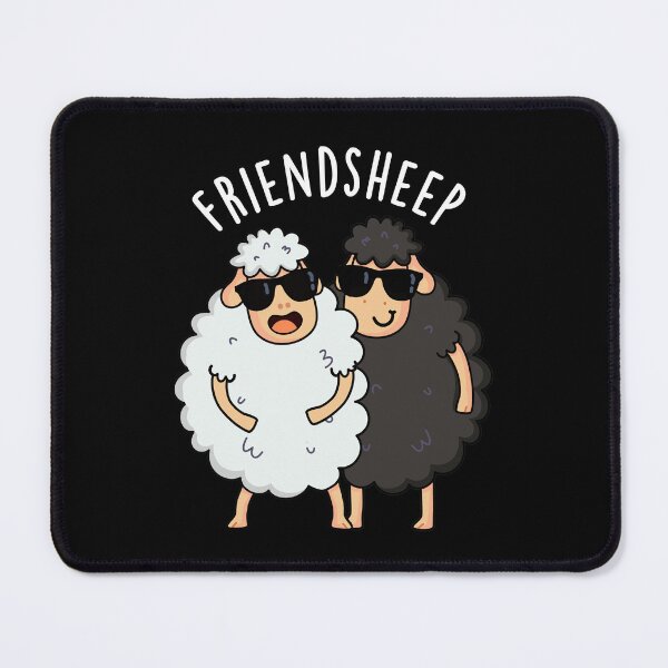 Item preview, Friend-sheep Funny Sheep Pun (Dark BG) designed and sold by punnybone.
