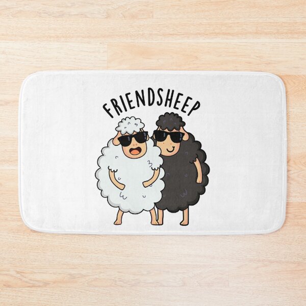 Item preview, Friend-sheep Funny Sheep Pun (White BG) designed and sold by punnybone.
