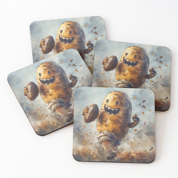 Item preview, Potato as an American Football Player on the run designed and sold by Sp3ctrumOfColor.