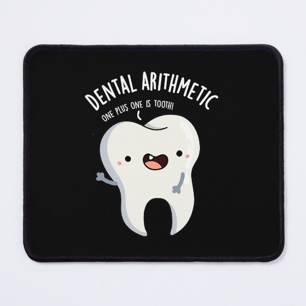 Item preview, Dental Arithmetic Funny Tooth Pun (Dark BG) designed and sold by punnybone.