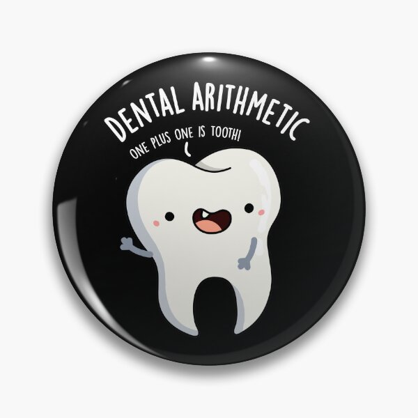 Item preview, Dental Arithmetic Funny Tooth Pun (Dark BG) designed and sold by punnybone.