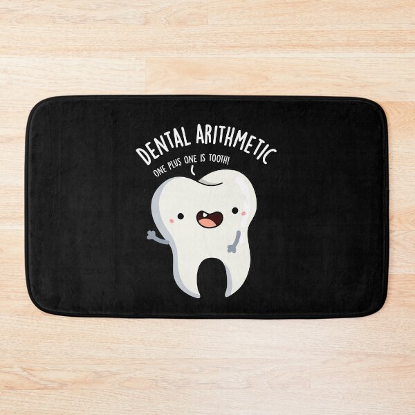 Item preview, Dental Arithmetic Funny Tooth Pun (Dark BG) designed and sold by punnybone.