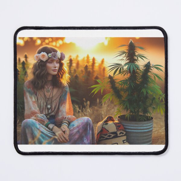 Item preview, Hippie girl with cannabis tree  designed and sold by Aidesign77.