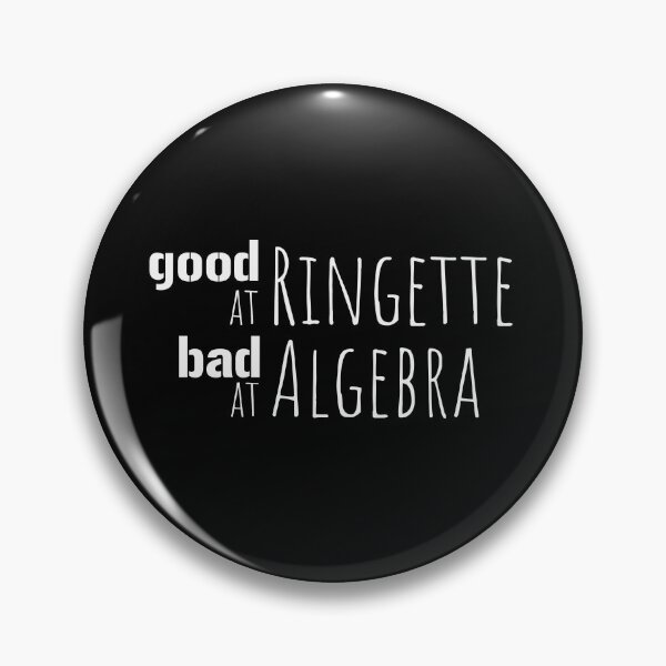 Item preview, Good at Ringette Bad at Algebra - white text design designed and sold by EmeraldeaArt.