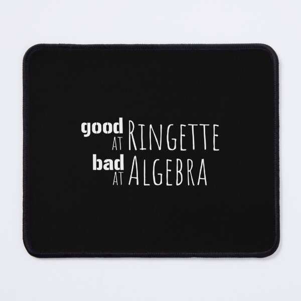 Item preview, Good at Ringette Bad at Algebra - white text design designed and sold by EmeraldeaArt.