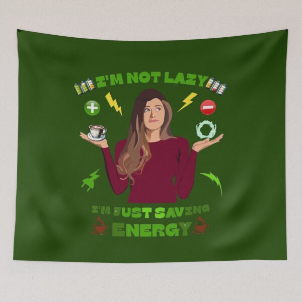 Item preview, I'm not lazy I'm just saving energy, Woman, Quote, Typography. designed and sold by 2012DreamVision.