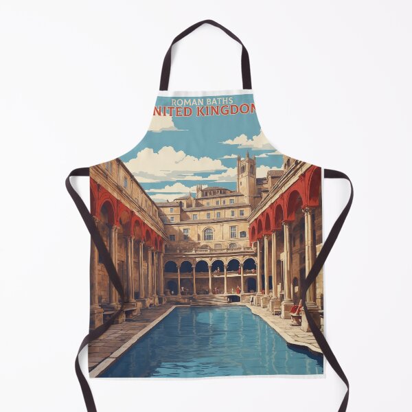 Item preview, Roman Baths United Kingdom england Vintage Poster Tourism designed and sold by TravelersGems.