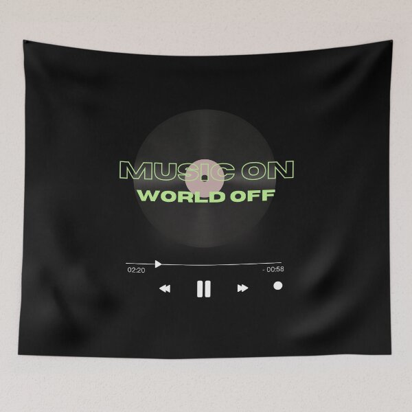 Item preview, Music On, World Off (Green) designed and sold by Ranydrawings.