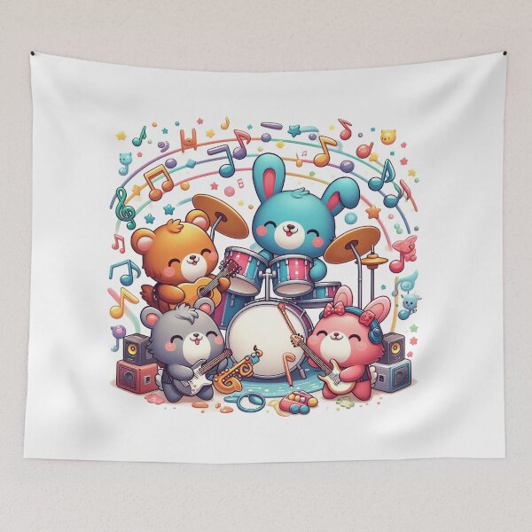 Item preview, Musical Critter Jam designed and sold by TextileTrove.