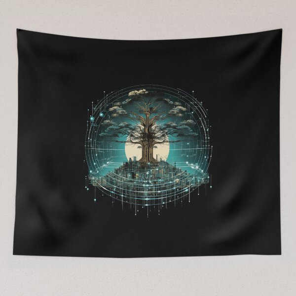 Item preview, TechnoTree Tapestry designed and sold by Artisleek Designs.