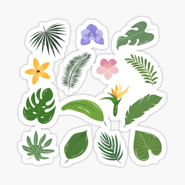 Item preview, Tropical leaves designed and sold by AlonaHerbei.