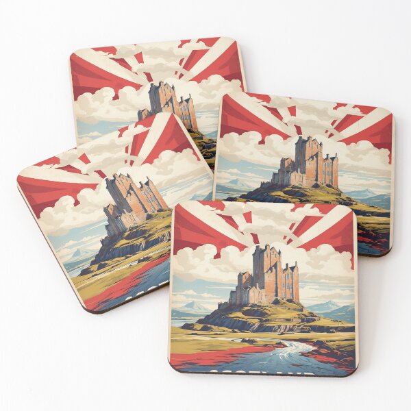Item preview, Scotland United Kingdom Vintage Poster Tourism  designed and sold by TravelersGems.