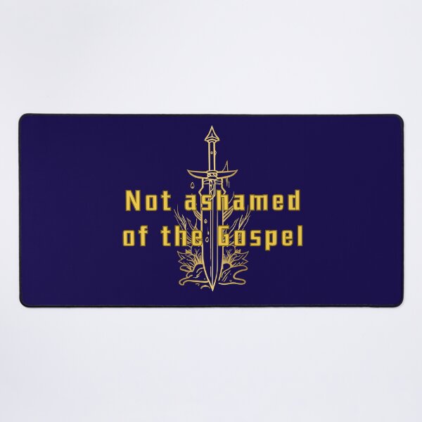 Item preview, Not Ashamed of the Gospel Bible Verse for Men Romans 1:16 designed and sold by FreedByJesus.