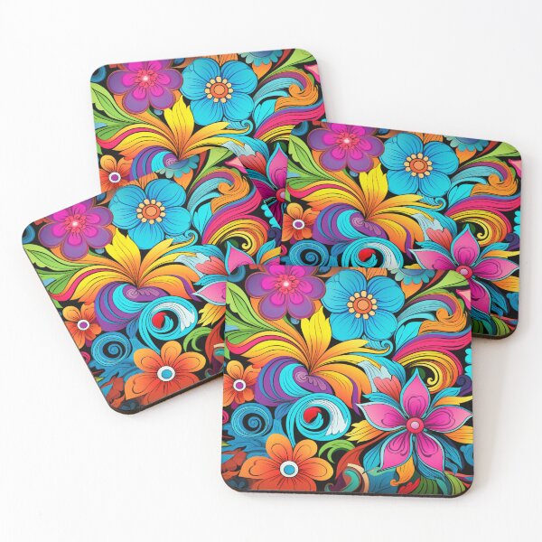 Item preview,  Wonderful Vibrant Flowers Pattern #6 designed and sold by GrinGalore.